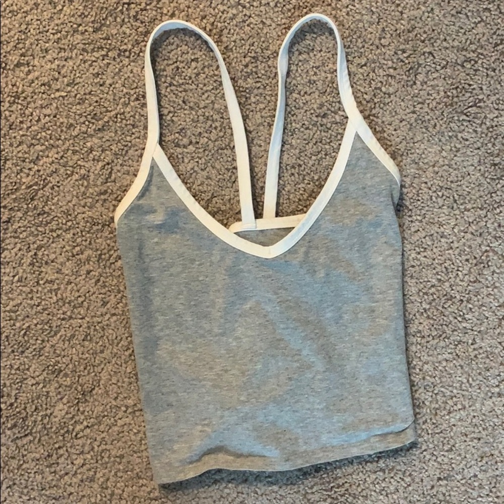 Gray crop top